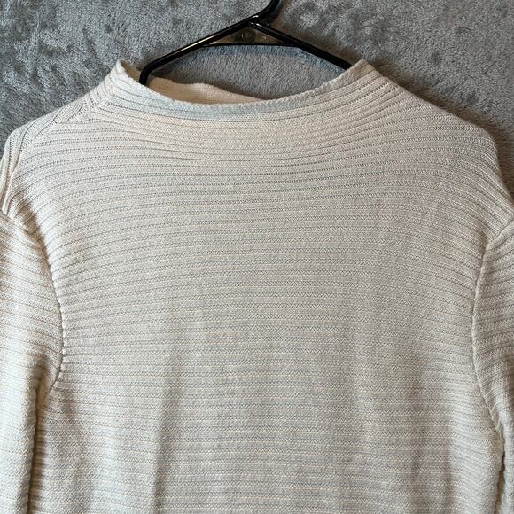 AG Adriano Goldschmied Ribbed Sweater Cotton Cashmere Blend Size Small Cream - Picture 6 of 6